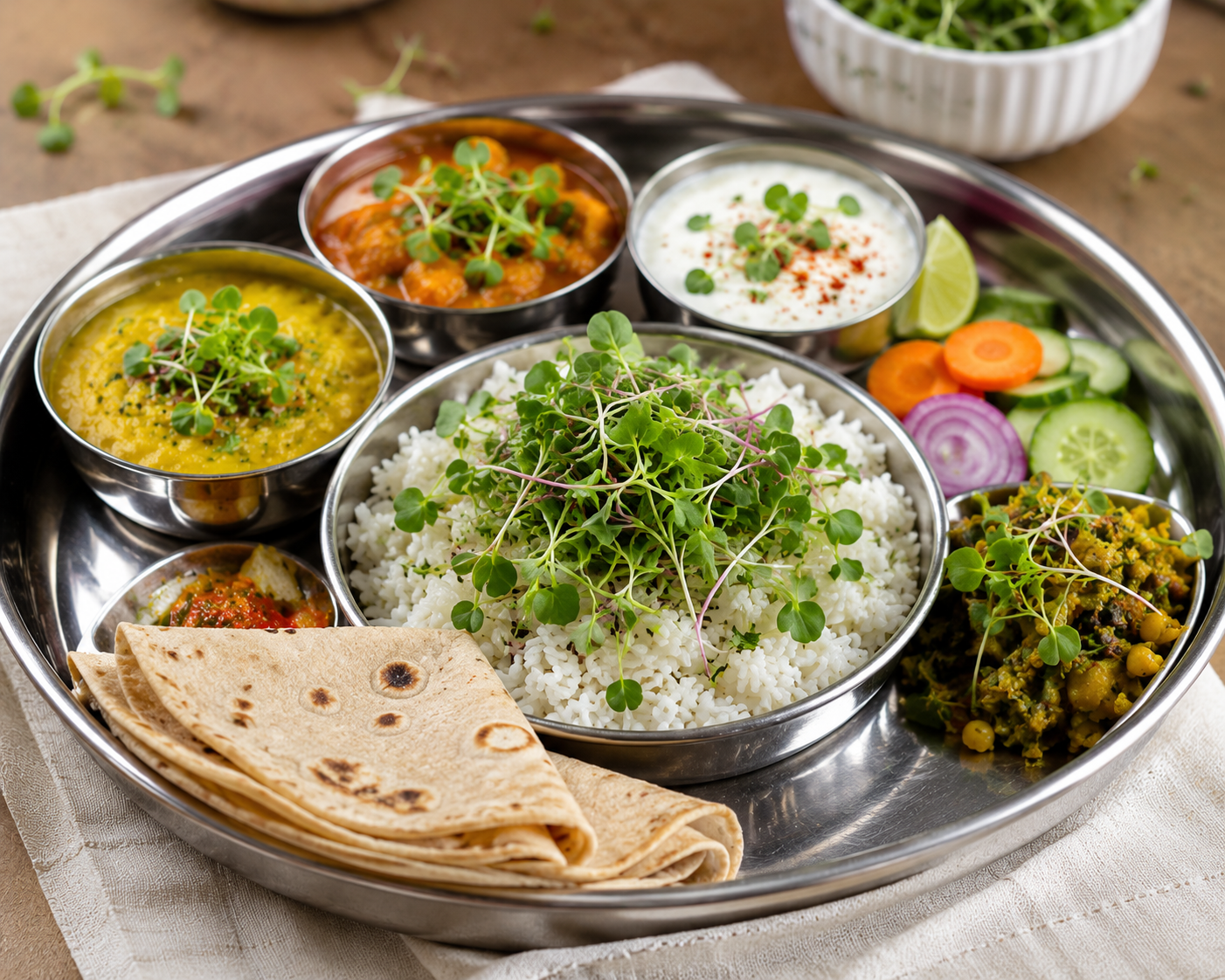 Microgreens added to daily meals